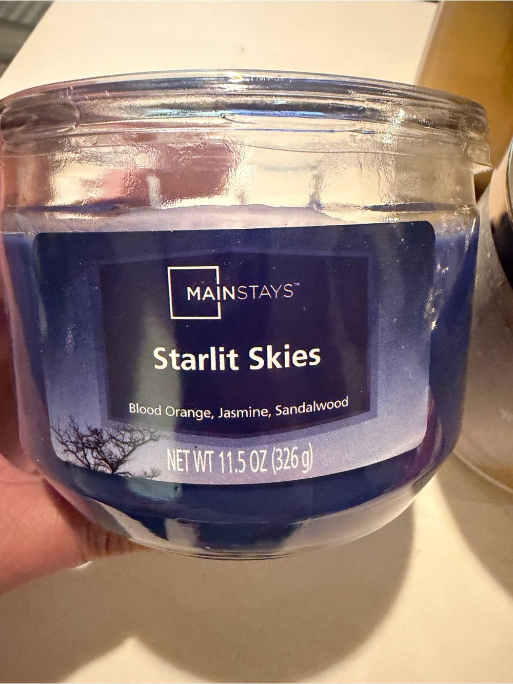 Mainstays Starlit Skies Candle - Blue